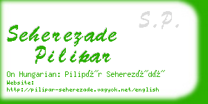 seherezade pilipar business card